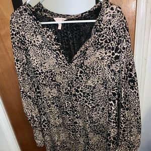 Rebecca Taylor long sleeve silk sheath dress.